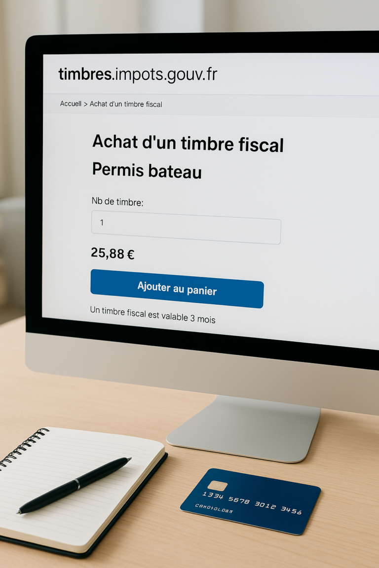 Acheter un Timbre Fiscal Permis Bateau en Ligne : Guide 2025