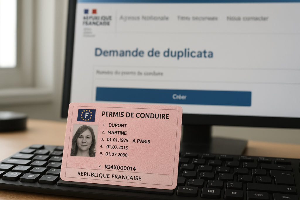 Duplicata permis de conduire en ligne : démarche 2025