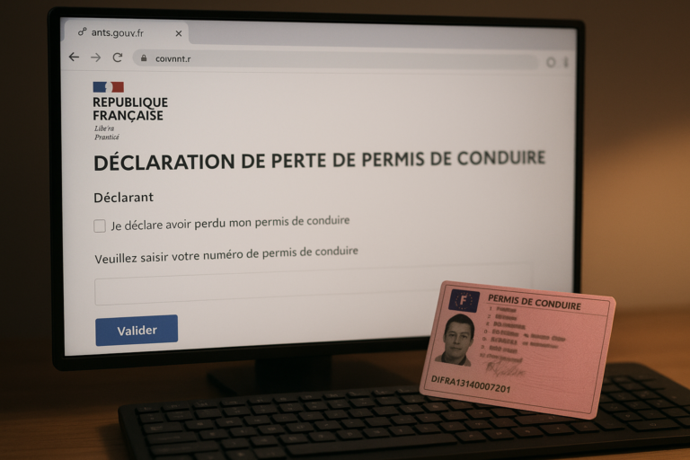 Permis perdu : démarche en ligne pas à pas (guide complet)