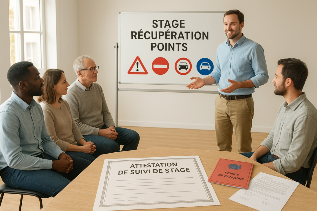 Stage de récupération de points : déroulement des 2 jours