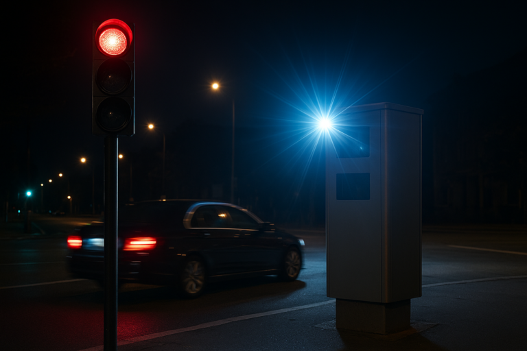 Amende radar feu rouge : montant, points et recours