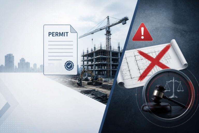 Travaux sans permis, permis non conforme, retrait de permis : responsabilité des professionnels du bâtiment et sanctions à éviter