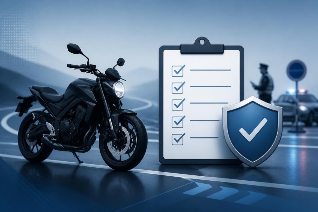 Assurance moto obligatoire : tiers, sanctions et contrôles