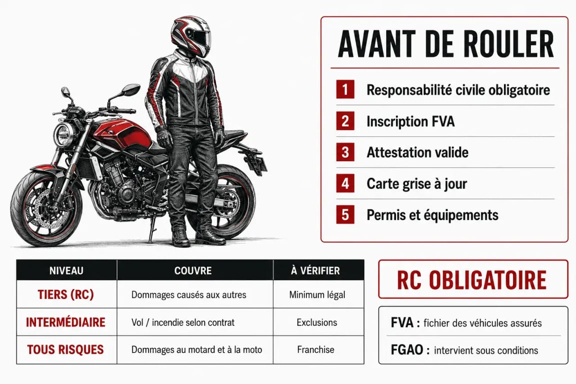 Assurance moto : quelles obligations légales pour rouler en règle ? comparatif des garanties et contrôles