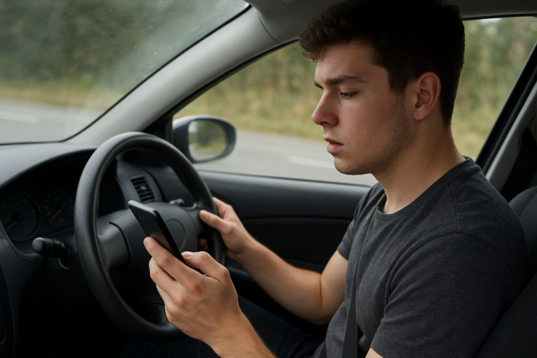 Téléphone au volant en permis probatoire : amende, points